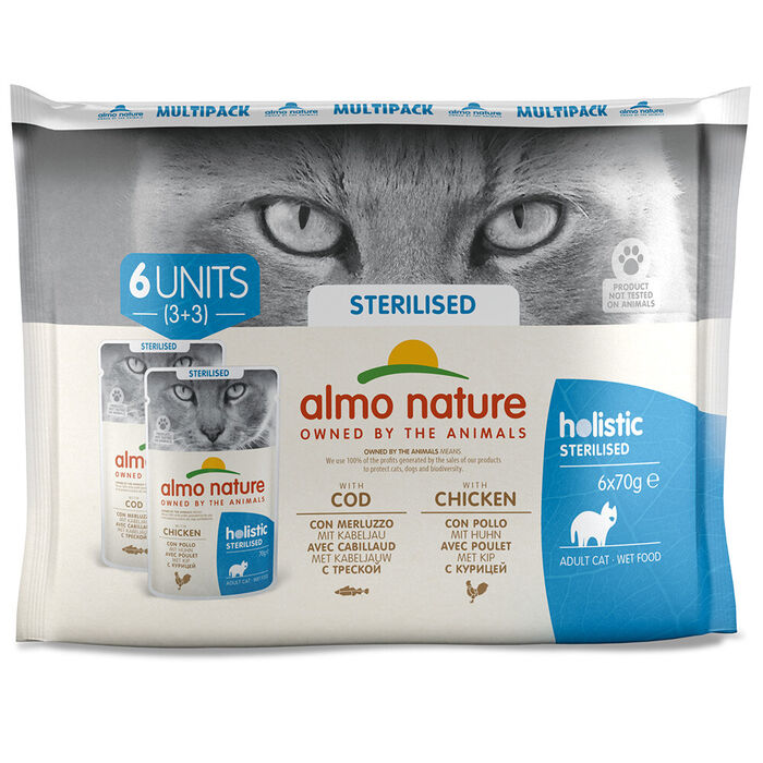 Almo Cat Functional Multi Pack-Steril. (6 Saquetas De 70 Gr)