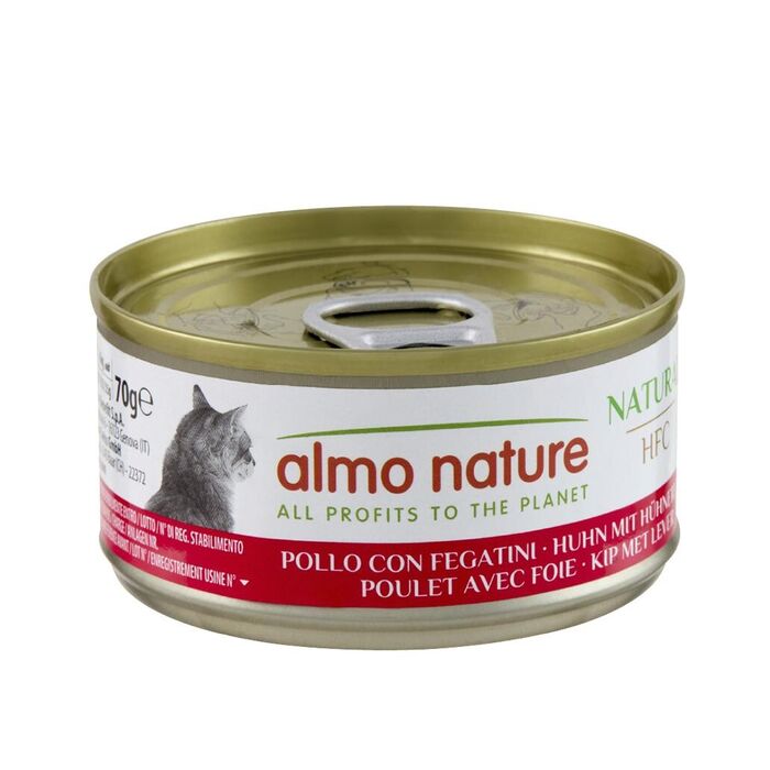 Hfc Cat Natural - Frango C/ Figados (Lata 70 Gr) - 6 Unid.