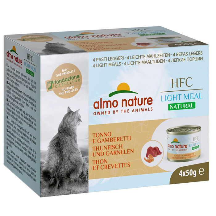Hfc Cat Natural Light - Atum E Camarao (4 Latas 50 Gr)