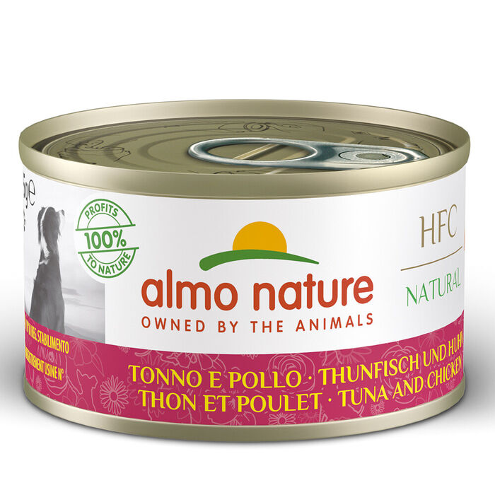 Hfc Dog Natural - Atum E Frango (Lata 95 Gr) - 24 Unid.