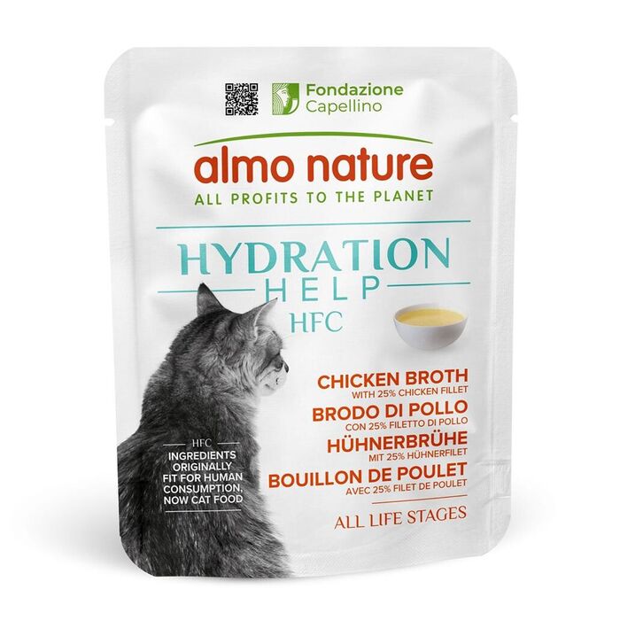 Almo Nature Hydr. Help-Caldo De Frango (Saqueta 50Gr)(24Un.)