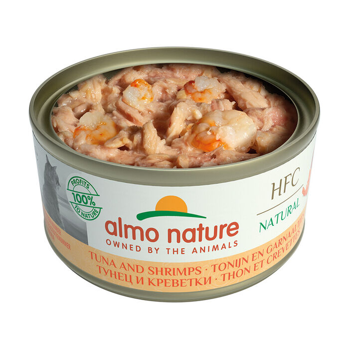 Hfc Cat Natural - Atum E Camaroes (Lata 70 Gr)  - 24 Unid.