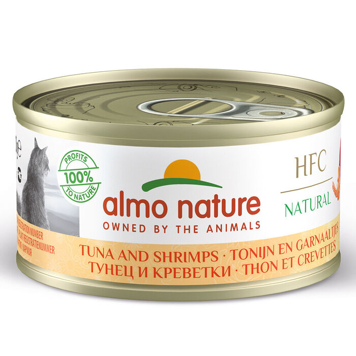 Hfc Cat Natural - Atum E Camaroes (Lata 70 Gr)  - 24 Unid.