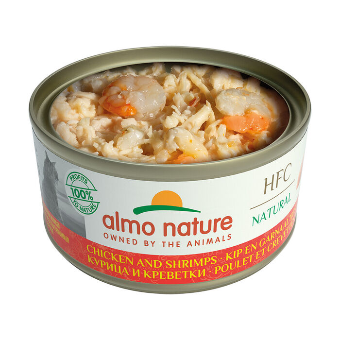 Hfc Cat Natural - Frango E Camaroes (Lata 70 Gr) - 24 Unid.