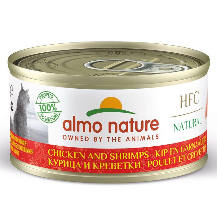 Hfc Cat Natural - Frango E Camaroes (Lata 70 Gr) - 24 Unid.
