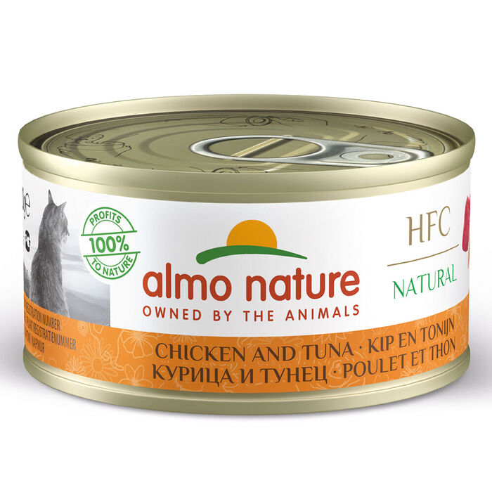 Hfc Cat Natural - Frango E Atum (Lata 70 Gr) - 24 Unid.