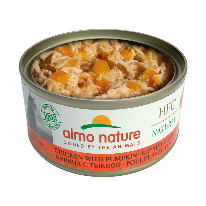 Hfc Cat Natural - Frango C/ Abobora (Lata 70 Gr) - 24 Unid.