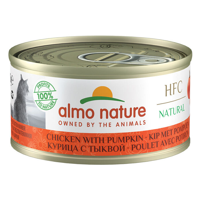 Hfc Cat Natural - Frango C/ Abobora (Lata 70 Gr) - 24 Unid.