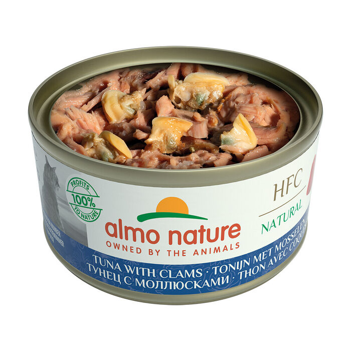 Hfc Cat Natural - Atum E Ameijoa (Lata 70 Gr) - 24 Unid.