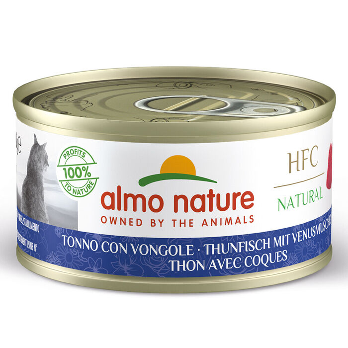 Hfc Cat Natural - Atum E Ameijoa (Lata 70 Gr) - 24 Unid.