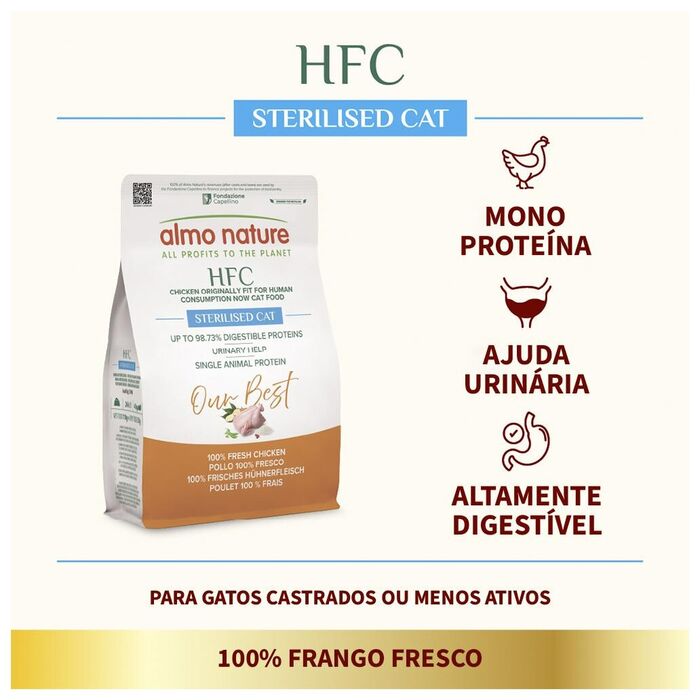 Almo Nature Hfc Our Best Cat Sterilized Frango 1,2 Kg