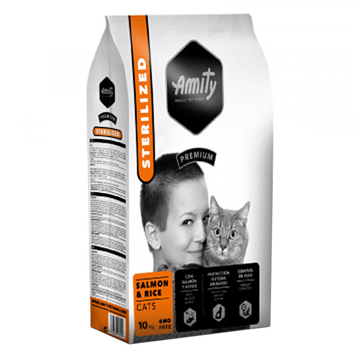 Amity Premium Salmon & Rice Cats Sterilized 10 Kg