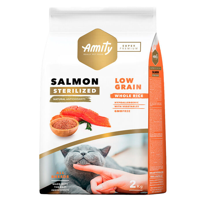 Amity Super Premium (Low Grain) Salmon Adult Cat Steril.7Kg
