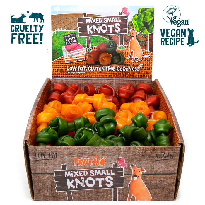 Pawtato Knots Small - Mixed Case 1,6 Kg (+/- 50 Unid.)