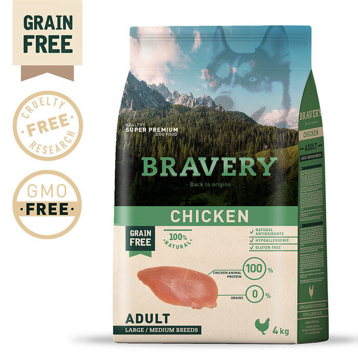 Bravery Chicken Adult Large/Medium 4 Kg