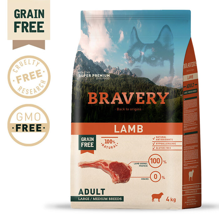 Bravery Lamb Adult Large/Medium 4 Kg
