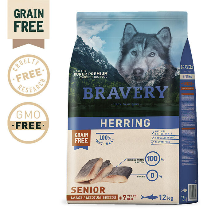 Bravery Herring Adult Large/Medium (Senior) 12 Kg