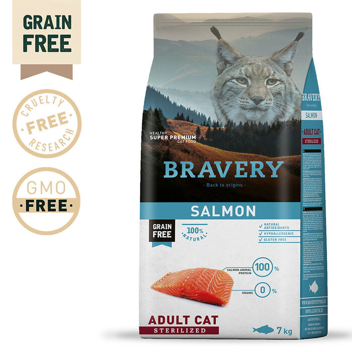 Bravery Salmon Adult Cat Sterilized 7 Kg