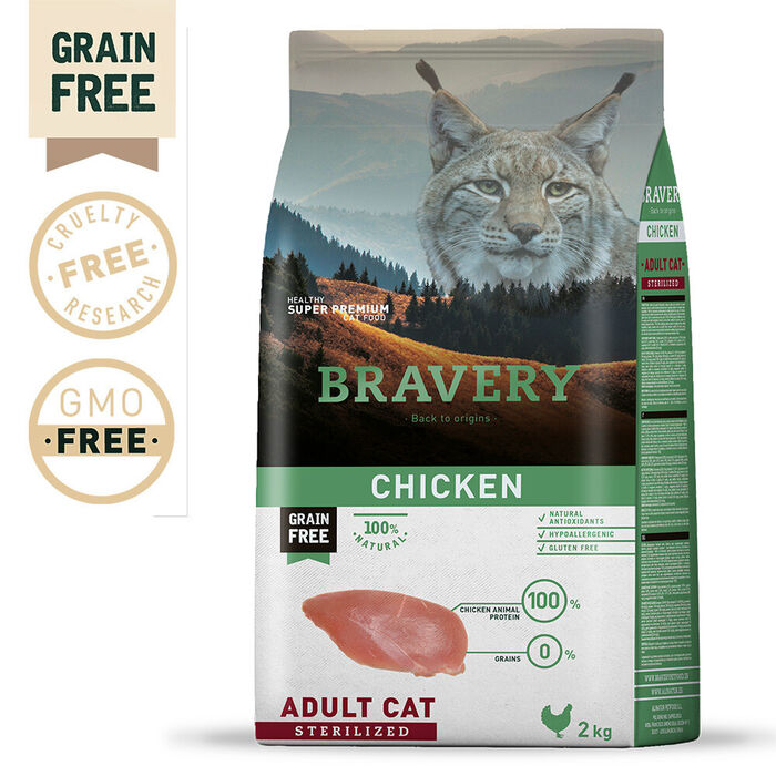 Bravery Chicken Adult Cat Sterilized 2 Kg