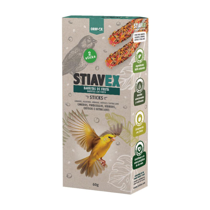 Stiavex Canarios - Barritas (Sticks) De Fruta 60 Gr