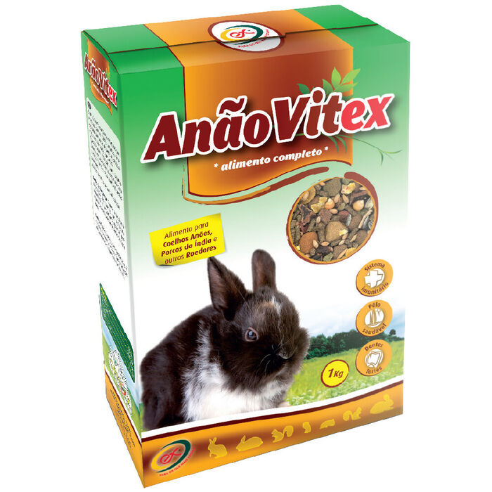 Anaovitex - Mist. Coelhos Anoes 1 Kg