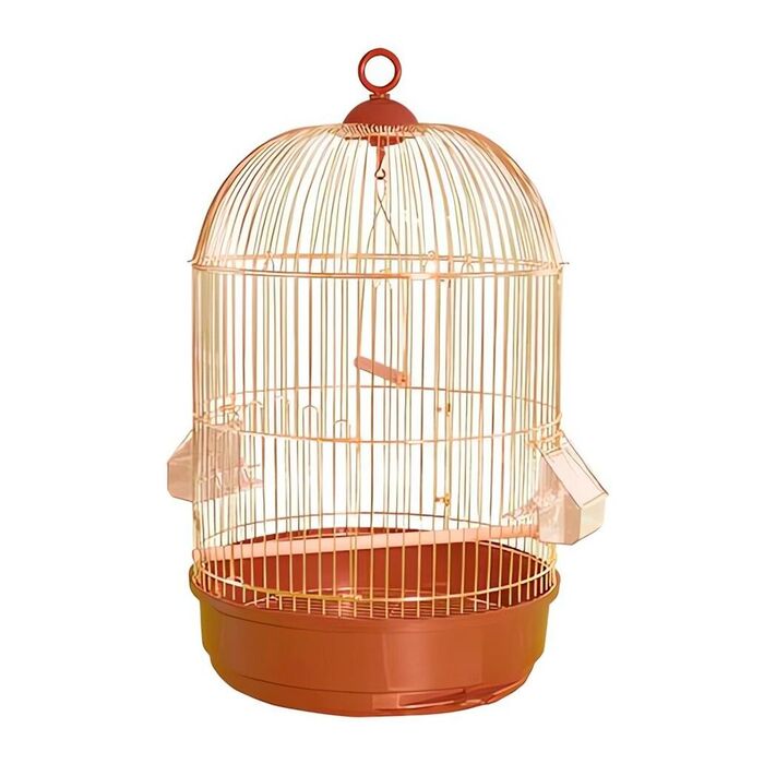 Gaiola Redonda Goldring (Dourada) Ø33X53 Cm