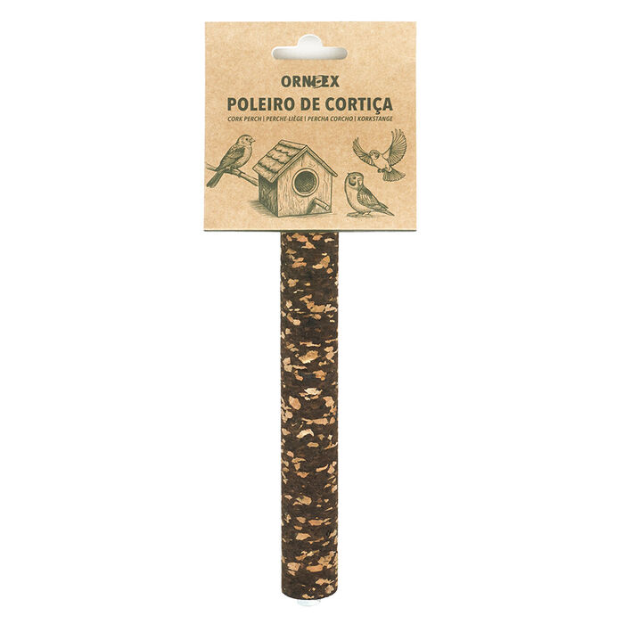 Poleiro Macio Em Cortiça Torneada (Mesclado) 21 Cm / Ø 3 Cm