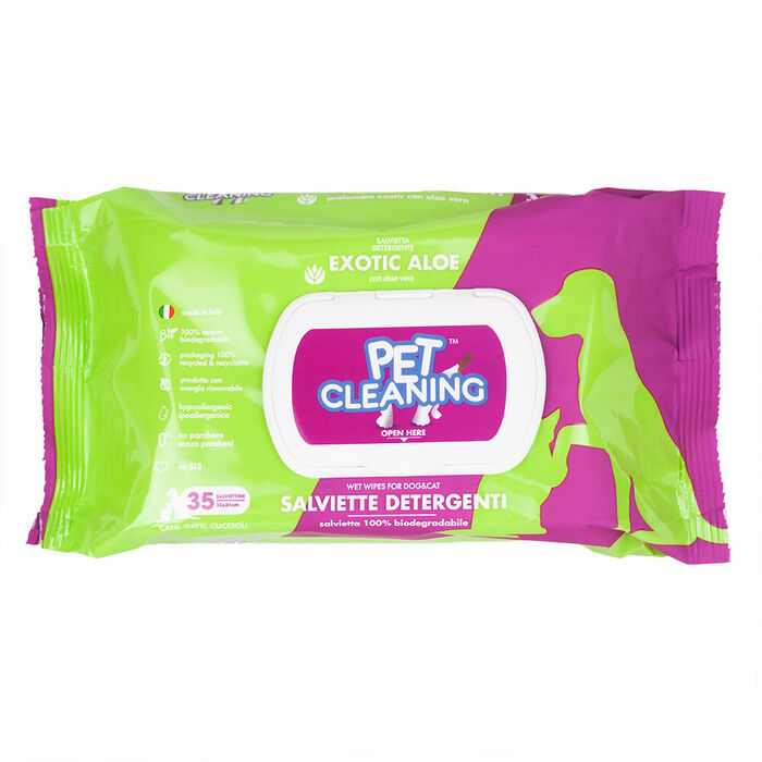 Toalhetes Humidos Pet Cleaning - Exotic Aloe (Emb. C/ 35)