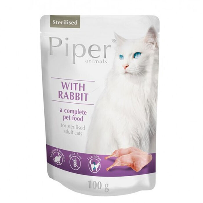 Piper (P/ Gato) C/ Coelho - Esterilizado (10X100 Gr)