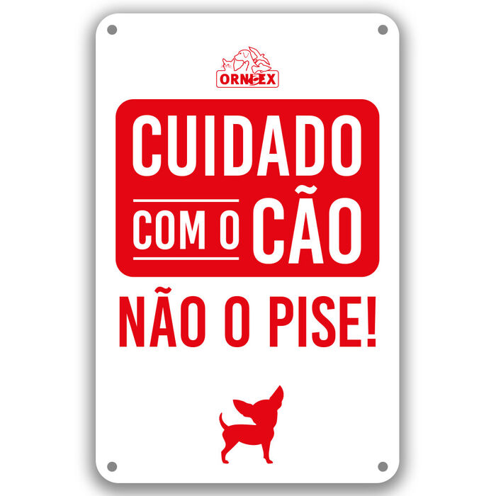Placa Pvc Cuidado Nao Pise O Cao
