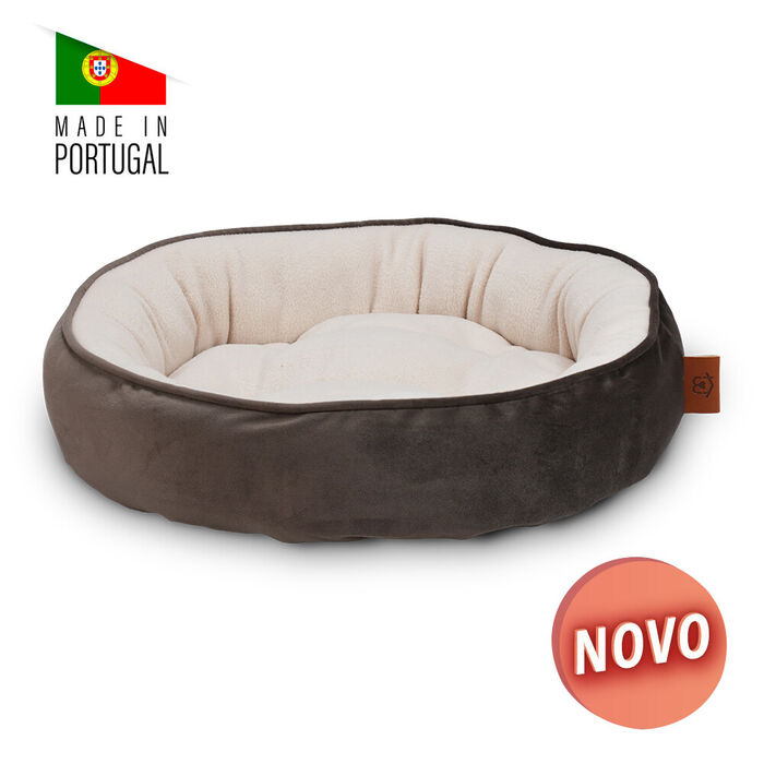 Homipet - Cama Geneve 65X17 Cm (Castanho/Creme)