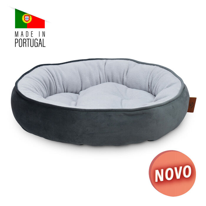 Homipet - Cama Geneve 50X15 Cm (Cinza Claro/Cinza Escuro)