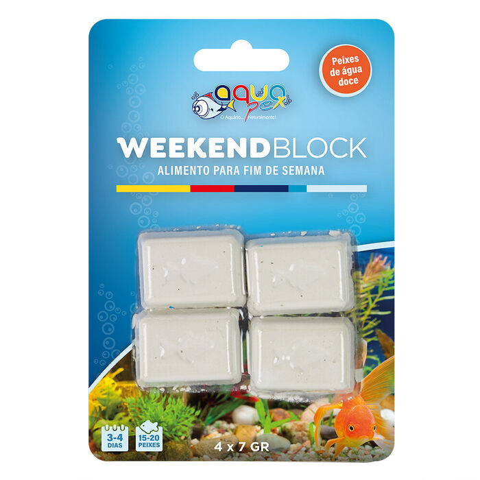 Aquapex-Alimento Fim De Semana P/ Peixes (4 Blocos)