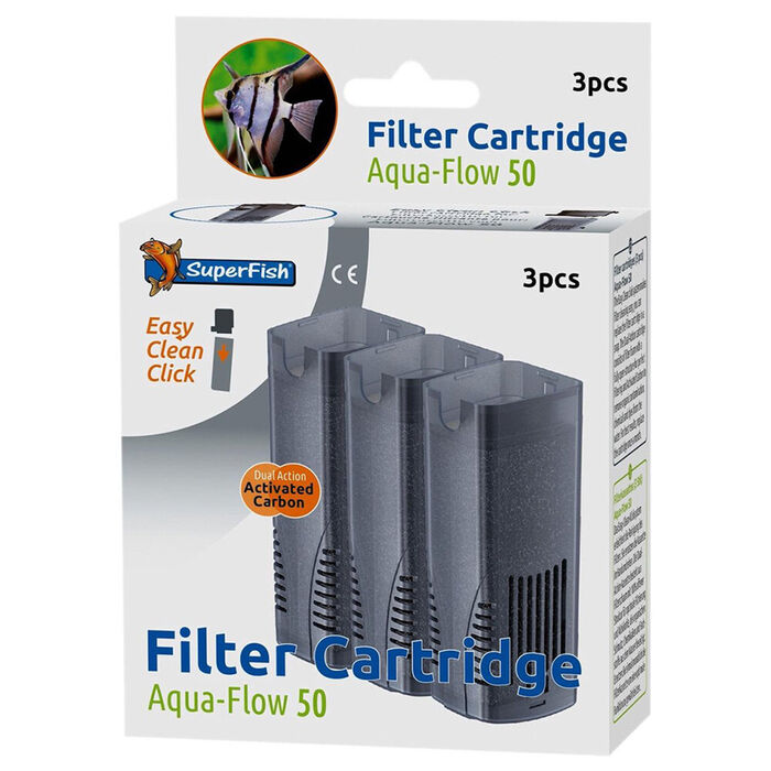 Recargas P/ Filtro Aquaflow 50 (Esponja C/ Carvao) 3 Unid.