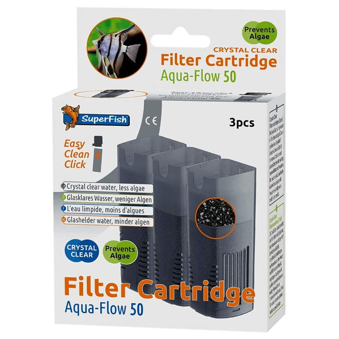Recargas P/Filtro Aquaflow 50 (Carvao+Zeolite+Esponja) 3Un