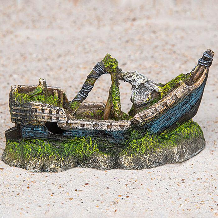 Decoraçao Aquario - Destroços De Navio 17X7X9 Cm
