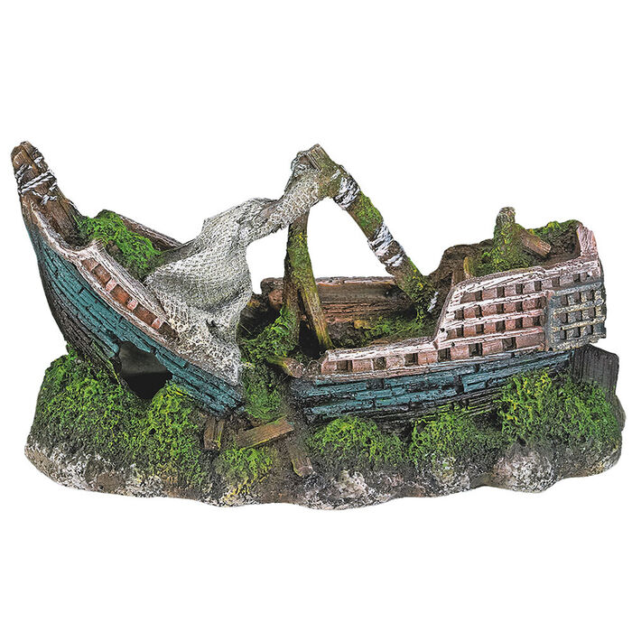 Decoraçao Aquario - Destroços De Navio 17X7X9 Cm