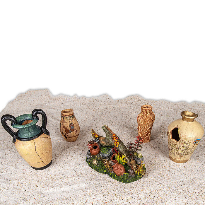 Decoraçao Aquario - Vaso Egipcio Grd. 12X12X18 Cm
