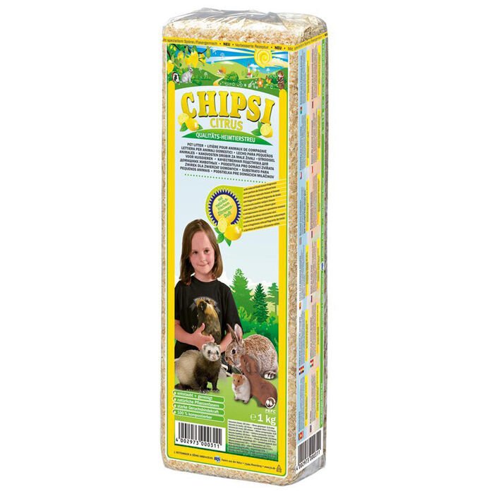 Aparas De Pinho Chipsi Citrus (Aroma Limao) 1 Kg (15 Lt)