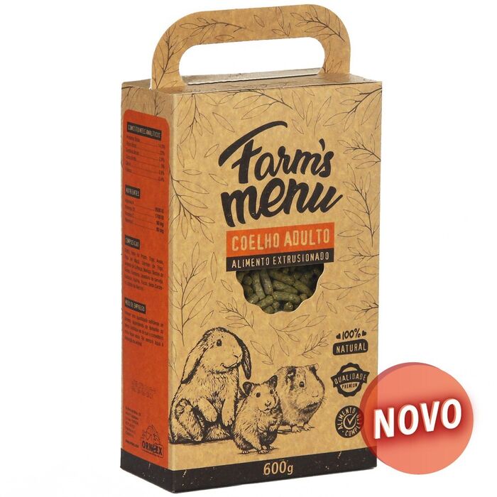 Farms Menu - Coelho Adulto (Extrudido) 600 Gr