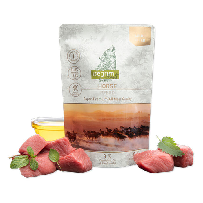 Isegrim Roots Monoproteina Cavalo 410 Gr (Pack 7 Saquetas)