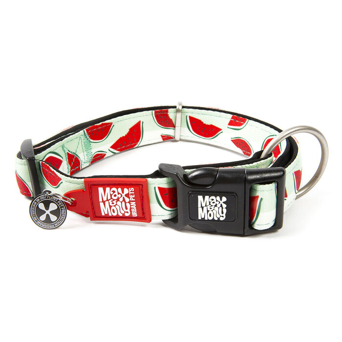 Max & Molly - Coleira C/ Id Tag Watermelon (Tam. L)