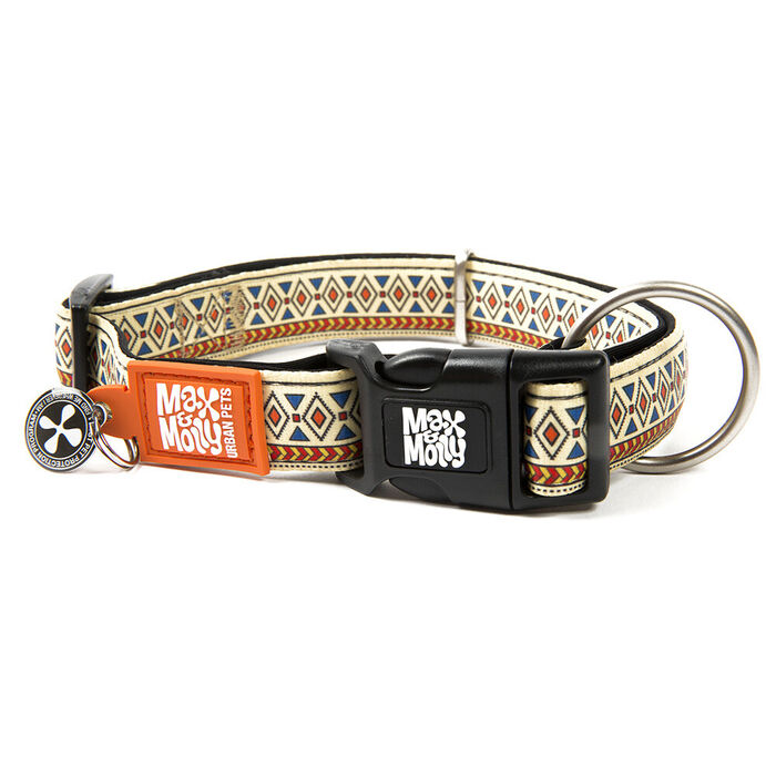 Max & Molly - Coleira C/ Id Tag Ethnic (Tam. Xs)