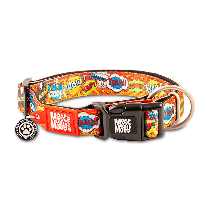 Max & Molly - Coleira C/ Id Tag Heroes (Tam. L)