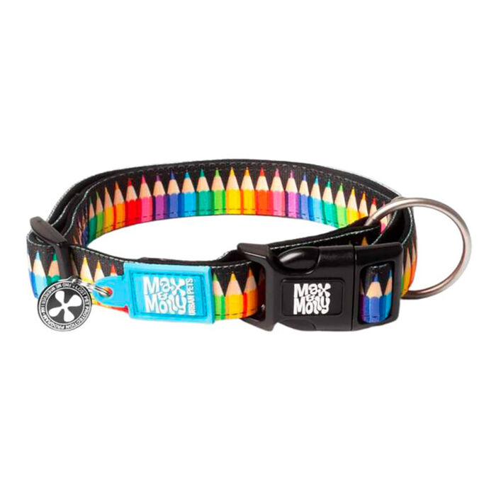 Max & Molly - Coleira C/ Id Tag Crayons (Tam. L)