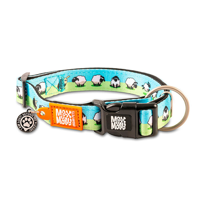 Max & Molly - Coleira C/ Id Tag Black Sheep (Tam. L)