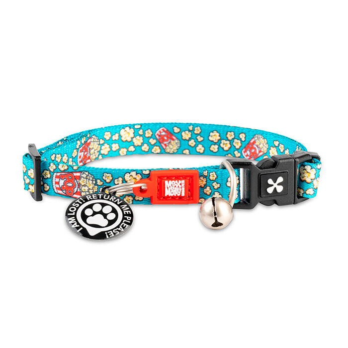 Max & Molly - Coleira C/ Id Tag Popcorn P/ Gato