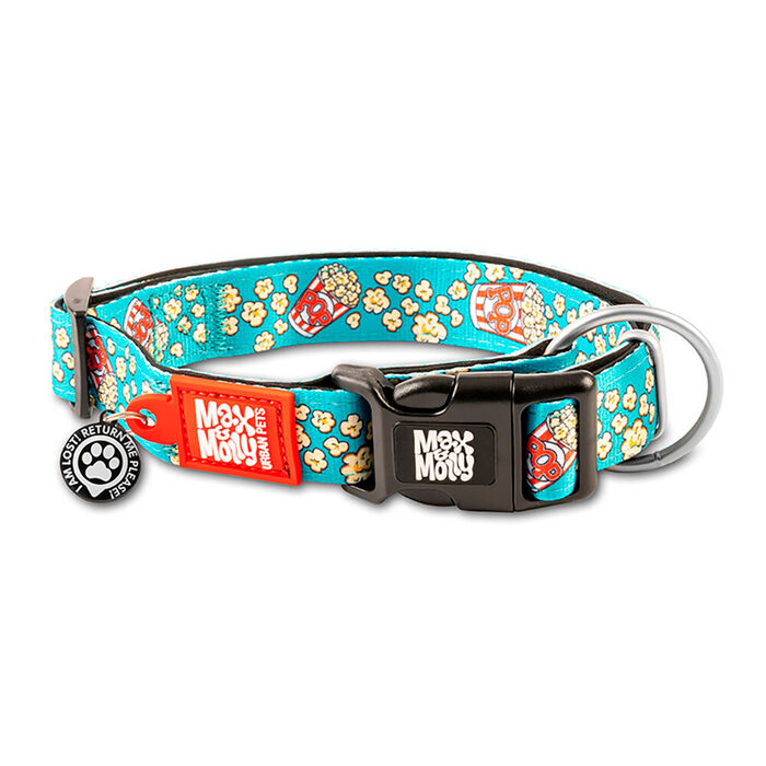 Max & Molly - Coleira C/ Id Tag Popcorn (Tam. L)