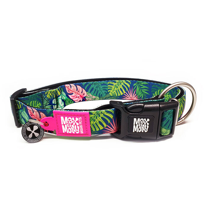 Max & Molly - Coleira C/ Id Tag Tropical (Tam. L)