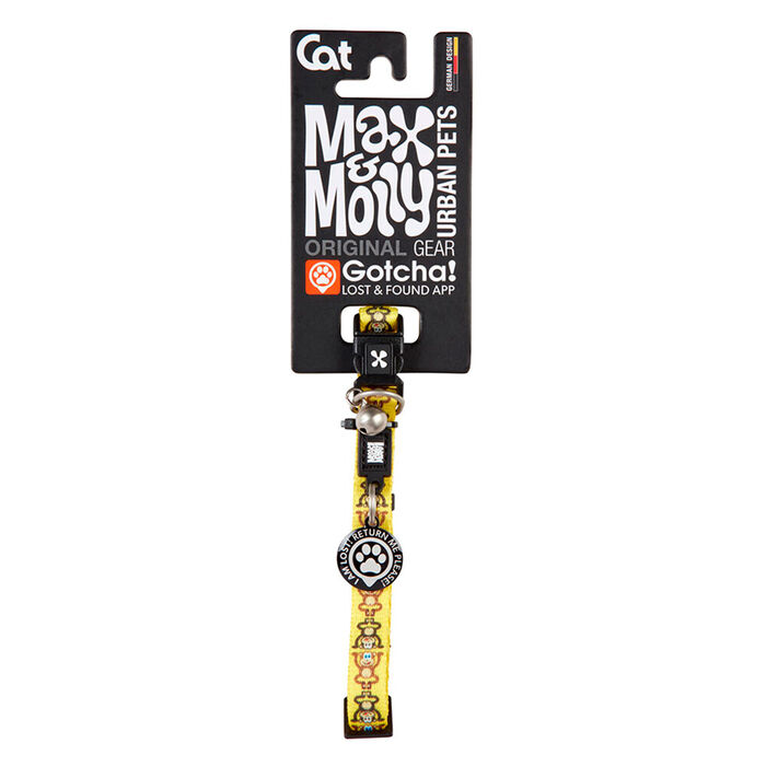 Max & Molly - Coleira C/ Id Tag Monkey Maniac P/ Gato